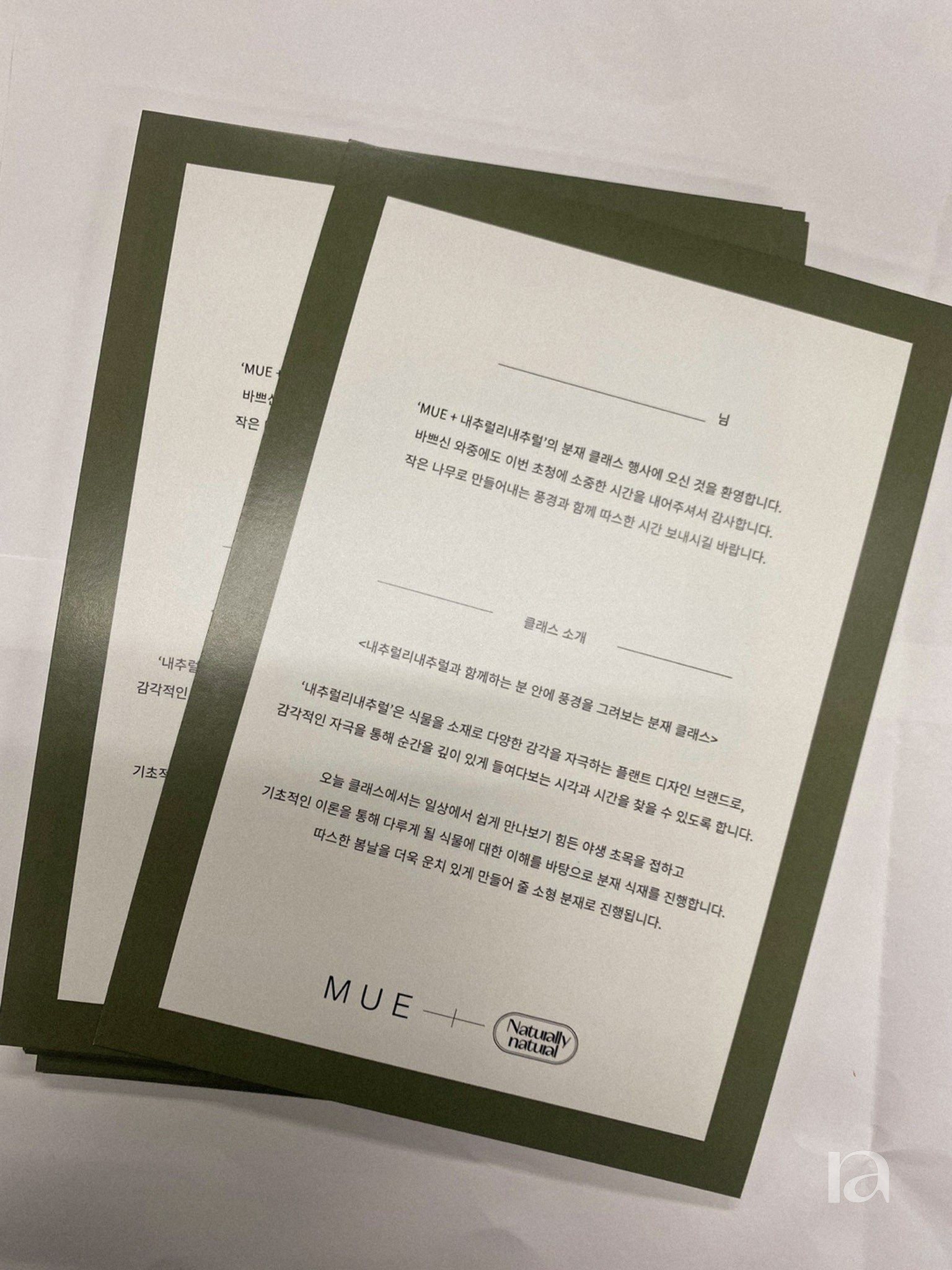한섬 무이 팝업 조경 8